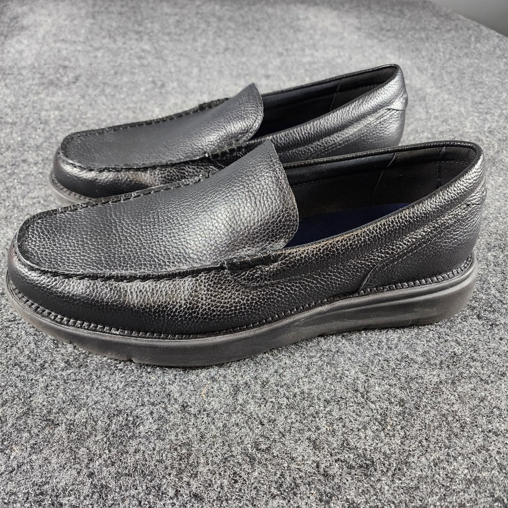COLE HAAN Grand Chester‎ Men's Black Leather Slip On Loafers Casual Preppy